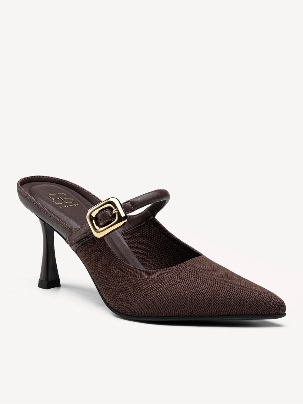 NWOT Cosy Island GraceLithe Pointed Toe Heeled Mule Brown Coffee 9 Lightweight